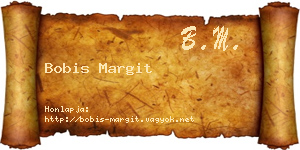 Bobis Margit névjegykártya